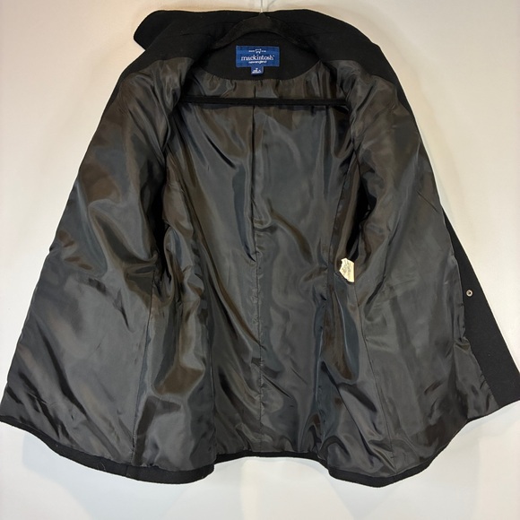 Macintosh New England 100% Wool Black Coat, Size 12 - Picture 9 of 11